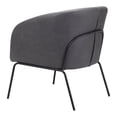 thumbnail image 4 of Quinten Accent Chair Vintage Gray Accent Chair, Modern Style, Plush and durable faux leather fabric, Plywood, Indoor Living, 4 of 12