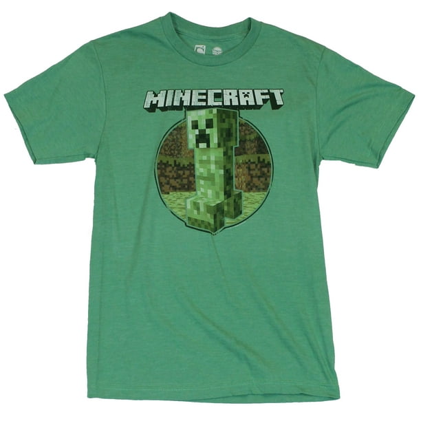 JINX - Minecraft Mens T-Shirt - Distressed Creeper Circle ...