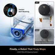 Ecovacs Deebot X8 Pro Omni روبوت المكنسة الكهربائية والممسحة، 18000 باسكال، Ozmo Roller مسح ذاتي الغسيل الفوري