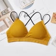 thumbnail image 1 of VONKY Triangular cup gathered, chest wrapped, strapless, threaded, no steel ring, sexy back, suspender bra, 1 of 1
