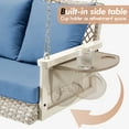 thumbnail image 5 of zzw Heavy Duty 900 lb Capacity Porch Swing, 3-Seat Outdoor Hanging Chair Bench with Cushions, Cup Holder and 8.9 ft Chains, 5 of 7