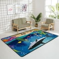 thumbnail image 4 of Crawling Indoor Carpet Play Mat Ocean Shark for Living Room Bedroom Educational Nursery Floor Mat Area Rugs 63x48inch Carpet Runner, 4 of 6