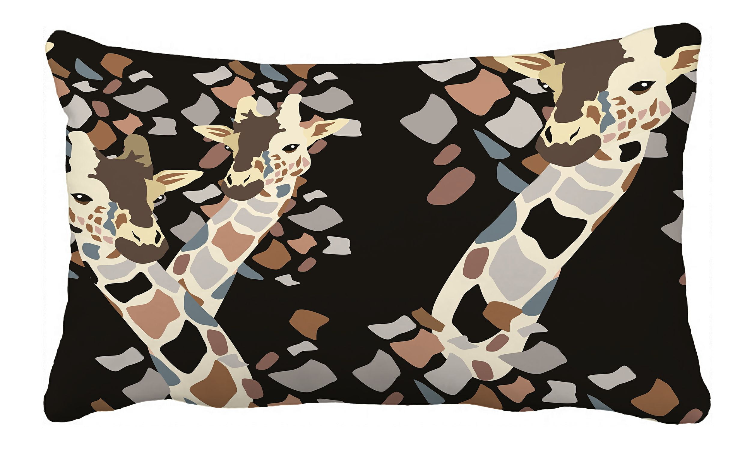 PHFZK Abstract Pillow Case, Cute Animal Giraffe Pillowcase Throw Pillow Cushion Cover Two Sides