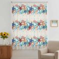 thumbnail image 3 of Summer Starfish Sheer Curtains 96 Inches Long, Blue Conch Coral Ocean Retro Beige Light Filering Curtains, Privacy Drapes Simi Floor to Veiling Curtain for Living Room Bedroom Large Window Treatment, 3 of 9