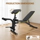 thumbnail image 2 of Yeshouse Banco de pesas ajustable con extensión y flexión de piernas, multifuncional, plano, inclinado y declinado, con almohadilla gruesa, capacidad de 396 lb, ideal para cuerpo completo, 2 of 6