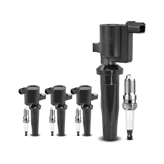 Ignition Coil and Spark Plug Kit 8 - Compatible with 2011 Ford Focus 2.0L 4-Cylinder