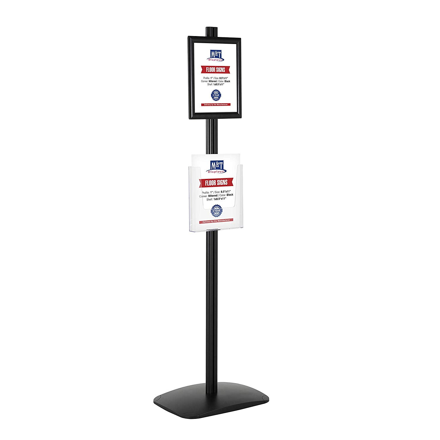 Free Standing Display Stand with x (8.5x11) snap Frame in Portrait/Landsc  その他事務用品