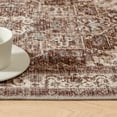 thumbnail image 2 of BERTHMEER Large Area Rug 8'x10' Living Room Rug,Washable Vintage Indoor Non-Slip Rugs for Bedroom Dining Room Farmhouse,Brick Red and Beige, 2 of 5