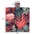 thumbnail image 2 of Coral Waterproof Canvas Picnic Blanket Outdoor Mat for Beach, Camping, Hiking - Large Foldable Portable Mat with Handle and Waterproof Backing - 200cm x 150cm, 2 of 6
