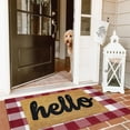 thumbnail image 3 of Buffalo Plaid Rug 2''x3'' Orange Outdoor Rug for Halloween/Thanksgiving Washable Fall Doormat Buffalo Check Rug Layered Front Door Mat for Porch/Farmhouse/Entryway/Patio Fall Decor, 3 of 6