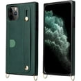 thumbnail image 5 of for iPhone 11 Pro Max Wallet Case for Women,Removable Adjustable Strap Crossbody Card Holders Cover Neck Strap Lanyard Purse Shoulder Strap Kickstand Purse Case for iPhone 11 Pro Max KB Green, 5 of 7
