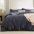 thumbnail image 1 of Juego de fundas de edredón Bedsure Cooling Queen Size, gris oscuro, 1 of 9