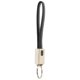 thumbnail image 5 of Cable de carga de cuero para teléfono móvil, multifunción, dos en uno, llavero con cable de datos (tipo C, negro), 5 of 5