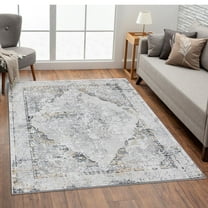 Luxe Weavers Oriental Medallion Gray 8x10 Area Rug Floral Vintage Carpet