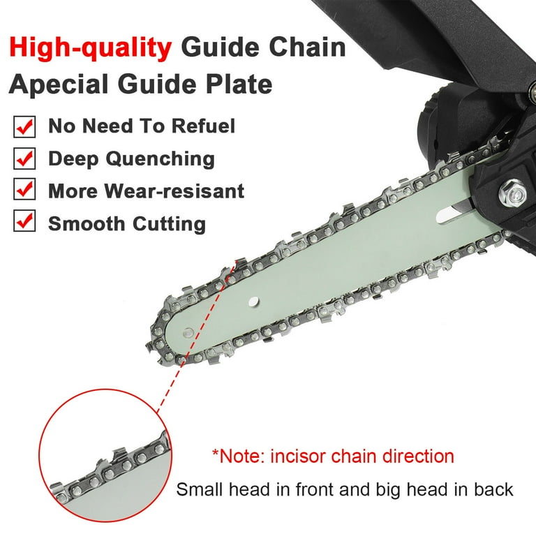 6-Inch Mini Cordless Chainsaw with 2pcs Batteries, Electric Handheld Small Chainsaw, Brushless Power Chain Saws with Safety Switch, for Wood Cutting