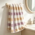 thumbnail image 2 of Cotton Striped Washcloth, Soft Absorbent Face Towel for Bathroom, Quick Dry Hand Towel 11.8"x23.6", 2 of 9