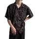 thumbnail image 4 of Camisas con estampado floral de manga corta para hombre Camisas holgadas de manga corta con botones a la moda de verano para viajes diarios, 4 of 8