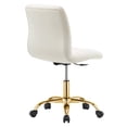 thumbnail image 3 of Ripple Armless Office Chair: Glam Deco Style, Gold Frame, Velvet Upholstery, 3 of 3