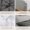 thumbnail image 4 of Vccoem Tufted Boho Comforter Set King Size, 7 Pieces White Reversible Bed in a Bag with Comforter, Fitted Sheet, Flat Sheet, Pillowcases, Pillow Shams, Bedding Sets for All Seasons, Grey, 4 of 8