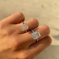 thumbnail image 4 of Anillo de diseño de lujo de nicho de alta gama con corte de flor de hielo europeo y americano para mujeres, 4 of 6