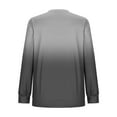 thumbnail image 4 of Sweatshirt for Womens Crew Neck Long Sleeve Gradient Pullover Tops Soft Outfits Casual Lightweight Pleated Clothes, 4 of 5