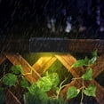 thumbnail image 1 of Lámpara de pared solar para exteriores 7 formas RGB que cambia de color | Iluminación de barandillas de escaleras de cercas de esquina | Ahorro de energía resistente a la intemperie | Carga solar de, 1 of 9