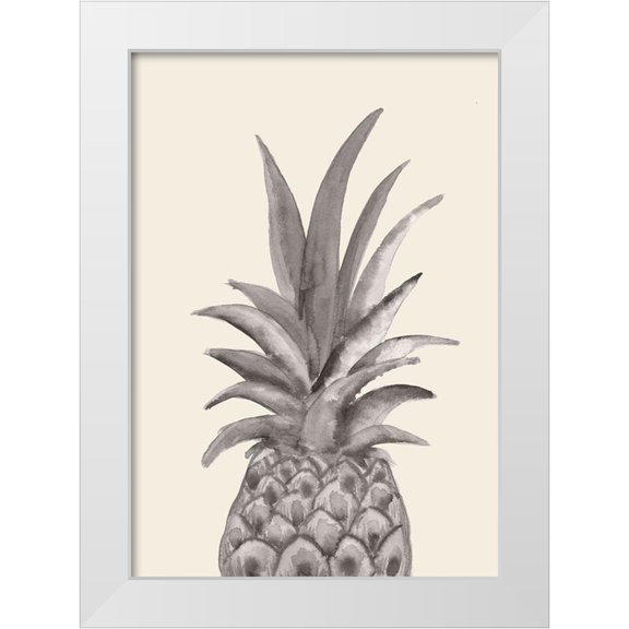 Artographie Studio 11x14 White Modern Wood Framed Museum Art Print Titled - Ink Pineapple