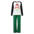 thumbnail image 2 of Votuleazi Christmas Family Pajamas Matching Set Cartoon Pattern Print Long Sleeve Tops and Plaid Pants Sleepwear, 2 of 10