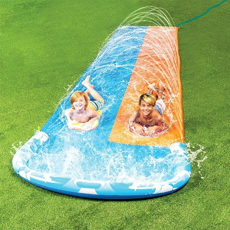 Terra Super 20ft Slip and Slide Water Slide with 2 Bodyboards with Build in Sprinkler for Backyard Water Toys Play For Kids And Children 20ft x 62in