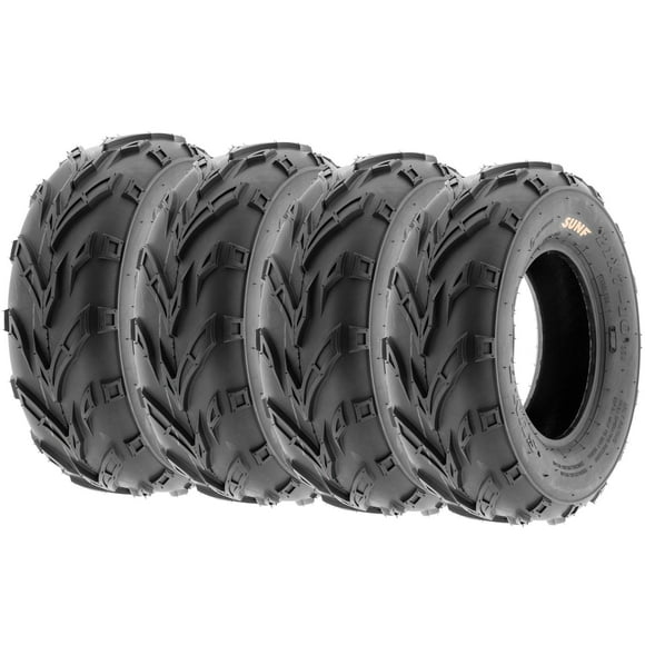 Set of 4 SunF A004 Go-Kart ATV Tires 19x7-8 Front & 20x10-10 Rear, all terrain, 6 PR, Tubeless