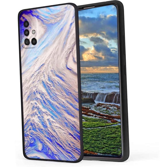 Blue-Marble-20 Phone Case, Degined for Samsung Galaxy A71 4G Case Men Women, Flexible Silicone Shockproof Case for Samsung Galaxy A71 4G