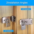 thumbnail image 4 of Staple Padlock Hasp With Padlock And Screw Heavy Duty Staple Padlock, Waterproof Door Lock, 4 of 5