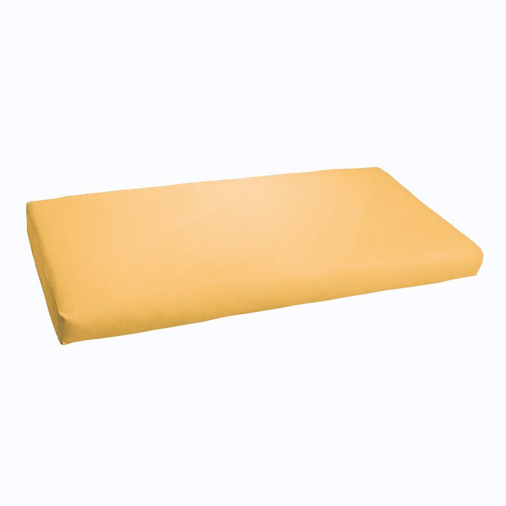 Butter Yellow Indoor/Outdoor Bench Cushion, Bristol