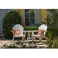 thumbnail image 3 of Simply Daisy 18" x 18" Compass on Stripes Indoor/Outdoor Throw Pillow, Surf Board Orange (1 count), 3 of 3