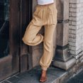 thumbnail image 3 of Pantalones holgados para mujer Pantalones de salón con cordón Color sólido Estilo casual Traje diario FLhrweasw Nuevo, 3 of 9