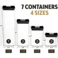thumbnail image 2 of 7 Pieces Airtight Food Storage Container Set Kitchen Organization Containers with 8 Labels & Chalk Marker BPA Free Clear Plastic Kitchen and Pantry Organization Containers, 2 of 8