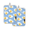 thumbnail image 7 of Yayeee Pot Holders Kitchen Heat Resistant with Pockets 7"x9.8" Cotton Oven Cooking Hot Pads, Playful Fried Eggs, 7 of 7