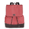 thumbnail image 1 of Disketp Red Polka Dot Mochila de Cuero para Mujer, Bolso de Espalda Antirrobo con Estilo para Viaje, Trabajo y Uso Diario, 1 of 4