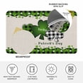 thumbnail image 3 of St. Patrick's Day Door Mat Indoor Outdoor, Green and Black Checkered Lucky Non Slip Welcome Mat with Rubber Backing, Absorbent Fabric Front Door Mats Entryway Rug for Home Patio Entrance 20"x31.5", 3 of 8