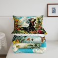 thumbnail image 5 of Homewish Dachshund Bird Queen Comforter Set,Floral Leaf Comforter Sets Queen,Green,Polkadot Reversible,3-Piece,1 Comforter and 2 Pillowcases, 5 of 7