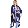 thumbnail image 2 of Lana Roux Women's Lightweight Boho Layering Kimono (One Size, Navy), 2 of 4
