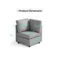 thumbnail image 2 of LINSY HOME Corner Seat Module for RUBIK I Modular Sectional Couches and Sofas with Storage, Light Gray, 2 of 6