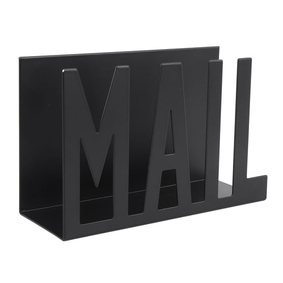 Yajisi Metal Mail Organizer for Desk, Modern Desktop Letter Sorter and Bill Holder for Home Office & Entryway, Black
