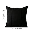 thumbnail image 3 of Throw Pillow Covers,Modern Sofa Cushion Cover,Luxury Bedroom Decor,for Couches,Reading Chairs,Home Accent,17.7x17.7 Inch,Black, 3 of 8