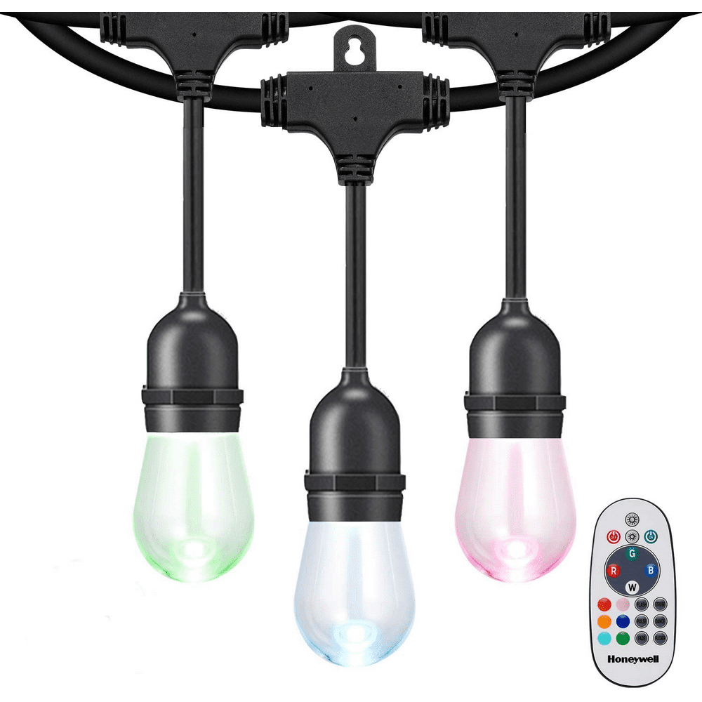 Honeywell 48' Color Changing Indoor/Outdoor Plugin String Lights with