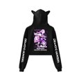 thumbnail image 3 of Pop cazadora para niña Demo-n Hunters Women's Fashion Hooded Sweatshirt Cat Ear Pullover Casual Streetwear Soft Comfortable Long Sleeve Tops for Daily Wear Spring Fall Winter （Black）, 3 of 3