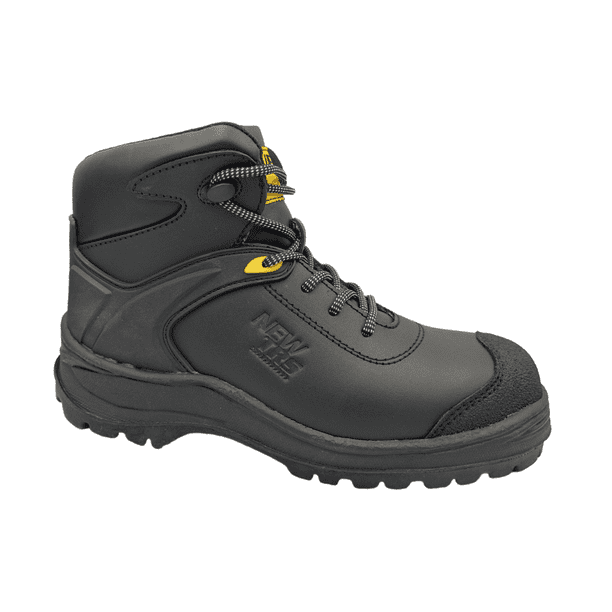 Bota Industrial de trabajo New Trs 1800 piel napa Negro Con Casco Poliamida