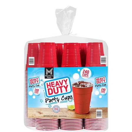 Heavy-Duty Red Cups 18 fl. oz., 240 ct.