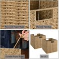 thumbnail image 6 of Wicker Baskets, Set of 2 Hand-Woven Storage Baskets for Shelves with Handles, Foldable Cube Wicker Storage Basket Bins Organizer 13 Inches Large Woven Baskets for Storage Organizing & Decor, 6 of 7