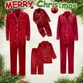thumbnail image 7 of NMMUED Family Christmas Pajamas Matching Sets Family Matching Christmas Pajamas Silk Pajamas Matching Christmas Pajamas Fall Pajamas Christmas Pjs for Family Long Sleeve Pajamas Wine L, 7 of 7
